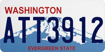 WA license plate ATT3912