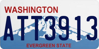 WA license plate ATT3913