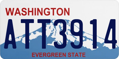 WA license plate ATT3914