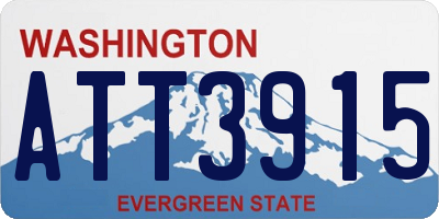 WA license plate ATT3915