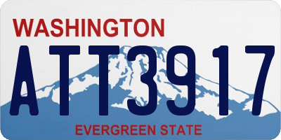 WA license plate ATT3917