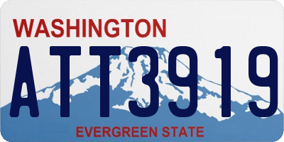 WA license plate ATT3919