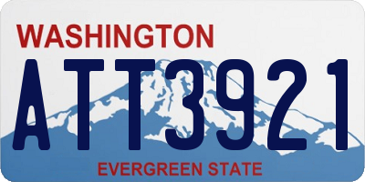 WA license plate ATT3921
