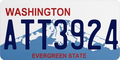 WA license plate ATT3924