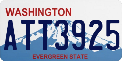WA license plate ATT3925