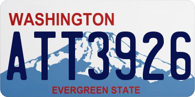 WA license plate ATT3926