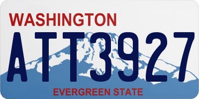 WA license plate ATT3927