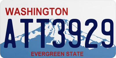WA license plate ATT3929