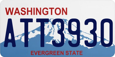 WA license plate ATT3930