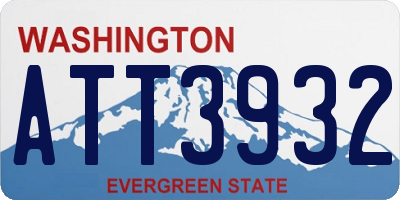 WA license plate ATT3932