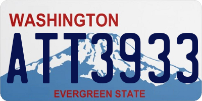 WA license plate ATT3933