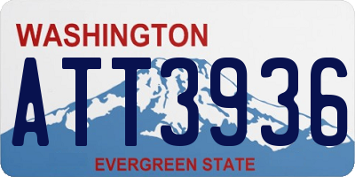 WA license plate ATT3936