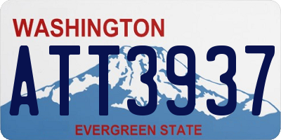 WA license plate ATT3937