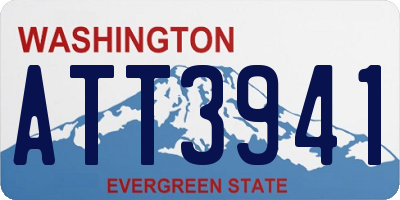 WA license plate ATT3941