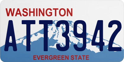 WA license plate ATT3942