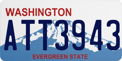 WA license plate ATT3943