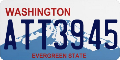 WA license plate ATT3945