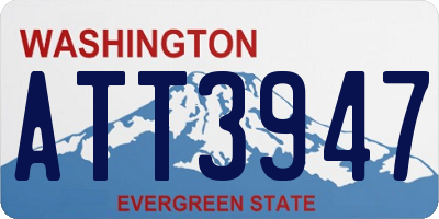WA license plate ATT3947