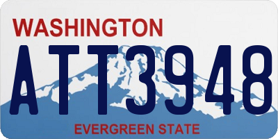 WA license plate ATT3948
