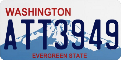WA license plate ATT3949