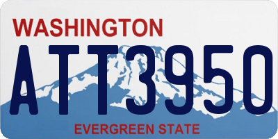 WA license plate ATT3950