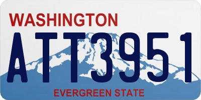 WA license plate ATT3951