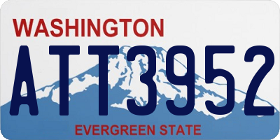 WA license plate ATT3952