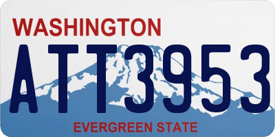 WA license plate ATT3953