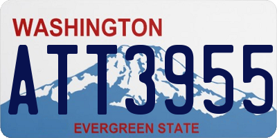 WA license plate ATT3955