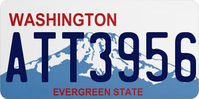 WA license plate ATT3956