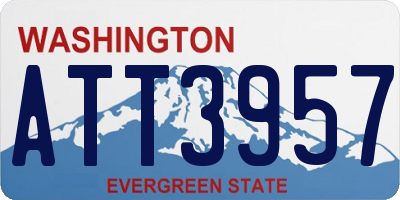 WA license plate ATT3957