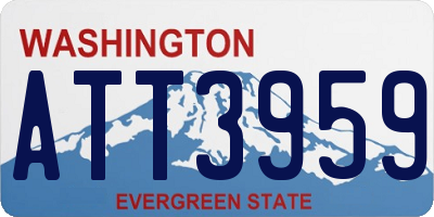 WA license plate ATT3959