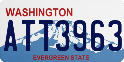 WA license plate ATT3963
