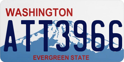WA license plate ATT3966