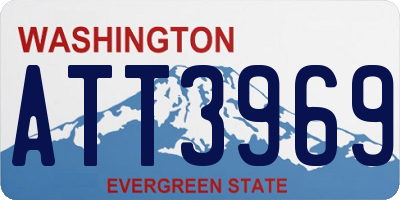 WA license plate ATT3969