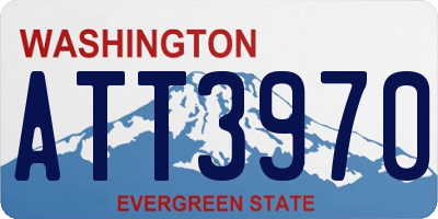 WA license plate ATT3970