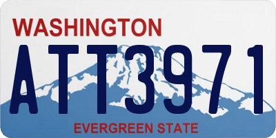 WA license plate ATT3971