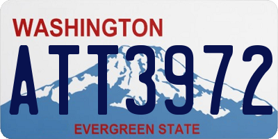 WA license plate ATT3972
