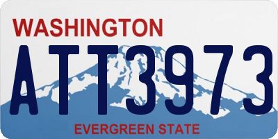WA license plate ATT3973