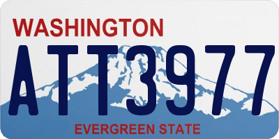 WA license plate ATT3977