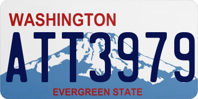 WA license plate ATT3979