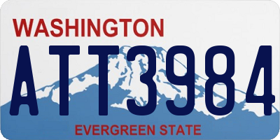WA license plate ATT3984