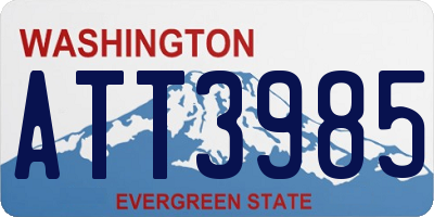WA license plate ATT3985