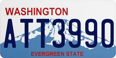 WA license plate ATT3990