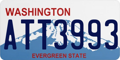 WA license plate ATT3993