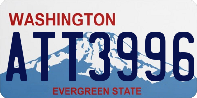 WA license plate ATT3996