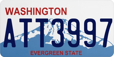 WA license plate ATT3997