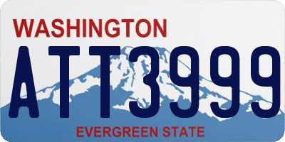 WA license plate ATT3999