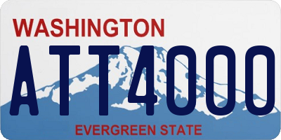 WA license plate ATT4000