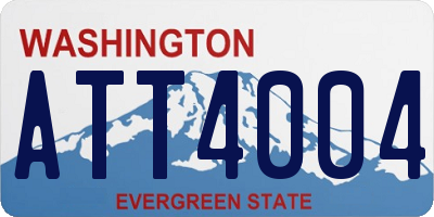 WA license plate ATT4004